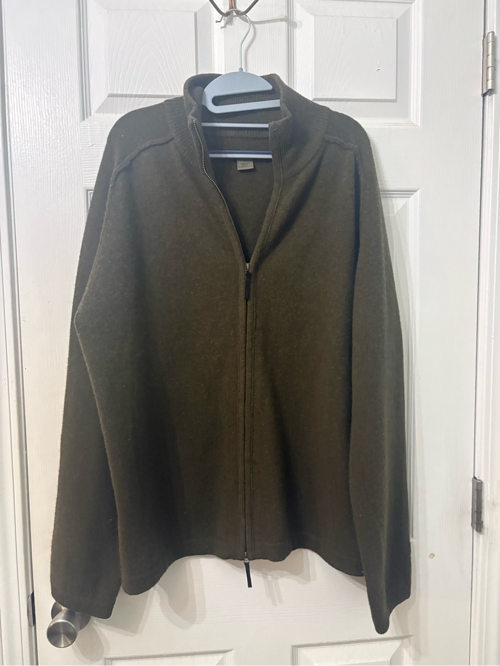 Field & Stream Olive Green Full-Zip Knit Jacket